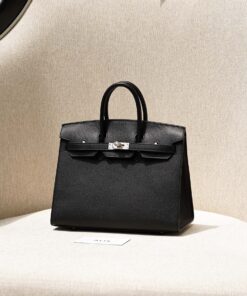 HERMES BIRKIN - 25 - NOIR - EPSOM - PHW