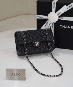 CHANEL CLASSIC - 23 - BLACK - CAVIAR - SILVER