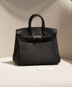 HERMES BIRKIN - 25 - NOIR - TOGO - PHW