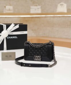 CHANEL BOY – SMALL – BLACK – CAVIAR – RUTHENIUM