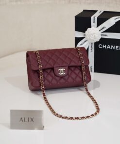 CHANEL CLASSIC - 23 - BURGUNDY - CAVIAR - GOLD CHAMPAGNE