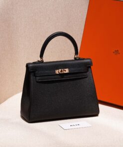 HERMES KELLY – 25 – NOIR – TOGO – RGHW