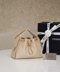 CHANEL 25 – SMALL – BEIGE – CAVIAR – GOLD