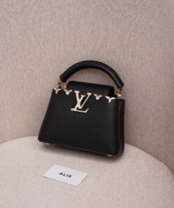 LV CAPUCINES – MINI – BLACK – TAURILLON – GOLD