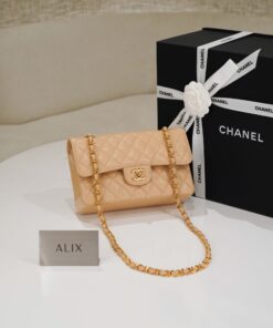 CHANEL CLASSIC – 23 – BEIGE – CAVIAR – GOLD