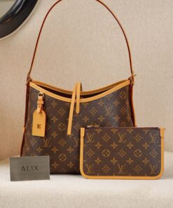 LV CARRY ALL – PM – BROWN – MONOGRAM CANVAS – GOLD