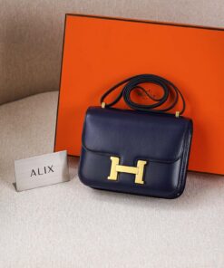 HERMES CONSTANCE – 19 – BLUE SAPHIR – BOX – PHW