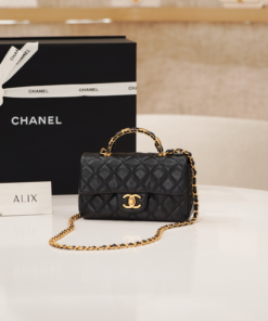 CHANEL TOP HANDLE 25B – BLACK – CAVIAR – GOLD