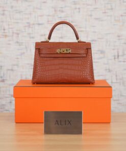 HERMES KELLY – MINI – GOLD – ALLIGATOR – GHW