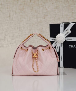 CHANEL 25 – SMALL – ROSE SAKURA – CAVIAR – GOLD