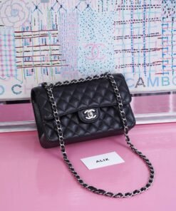 CHANEL CLASSIC – 23 – BLACK – CAVIAR – SILVER