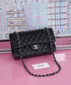 CHANEL CLASSIC – 25 – BLACK – CAVIAR – SILVER