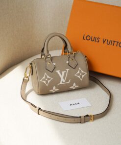 LV NANO SPEEDY – GRAY – BICOLOR MONOGRAM EMPREINTE – GOLD