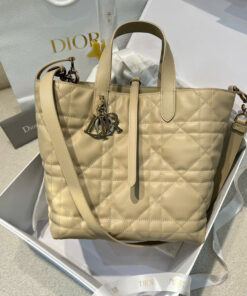 DIOR TOUJOURS - SMALL - POWDER BEIGE - CALFSKIN - GOLD