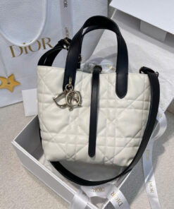 DIOR TOUJOURS - SMALL - ROSE SOUPIR & LATTE - CALFSKIN - GOLD