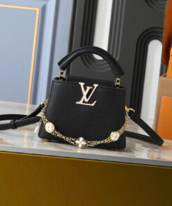 LV CAPUCINES – MINI – BLACK – TAURILLON – GOLD